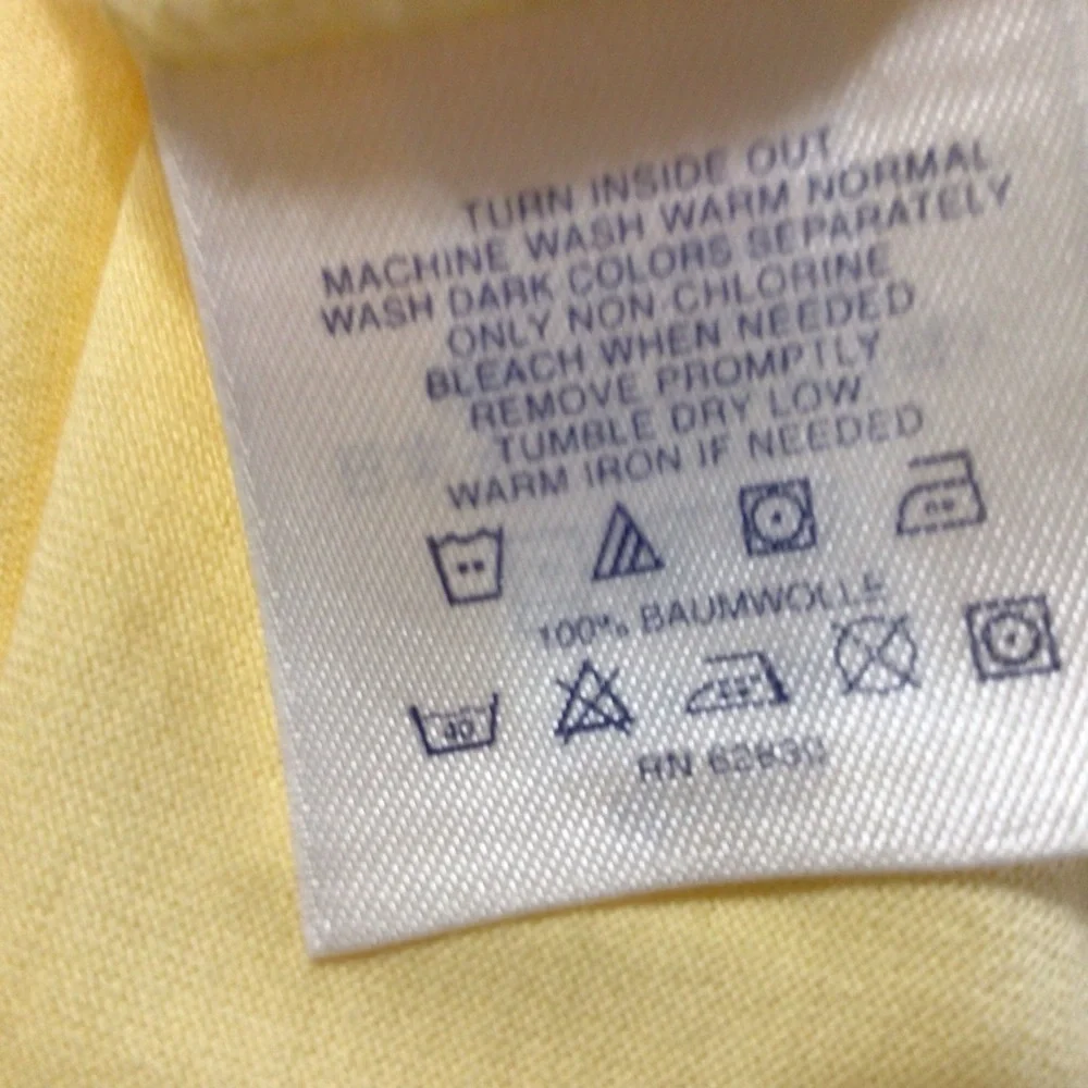 Men’s Lands’ End Yellow Cotton Polo Shirt XL (46-48)